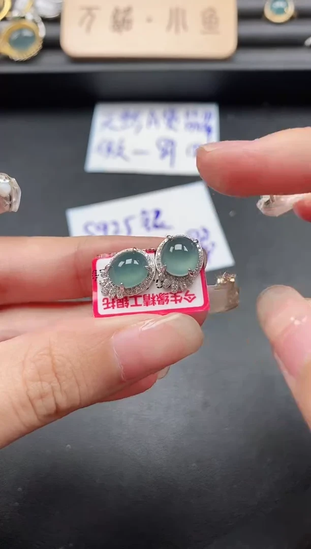 翡翠戒指银S925镶嵌51511