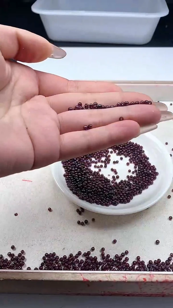 【闪购商品】石榴石颈饰未镶嵌w207石榴石3mm*100颗