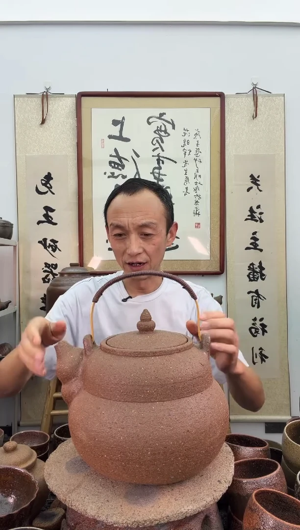 全手工红色活动把大宝葫芦提梁壶非遗技艺