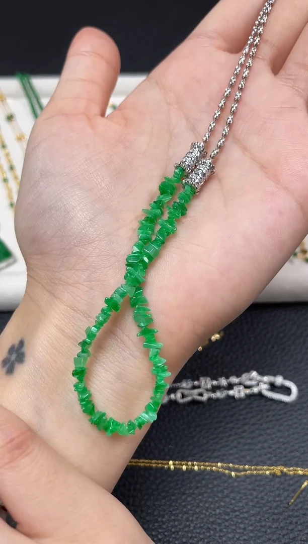 【闪购商品】翡翠套链银S925镶嵌一个  JK478