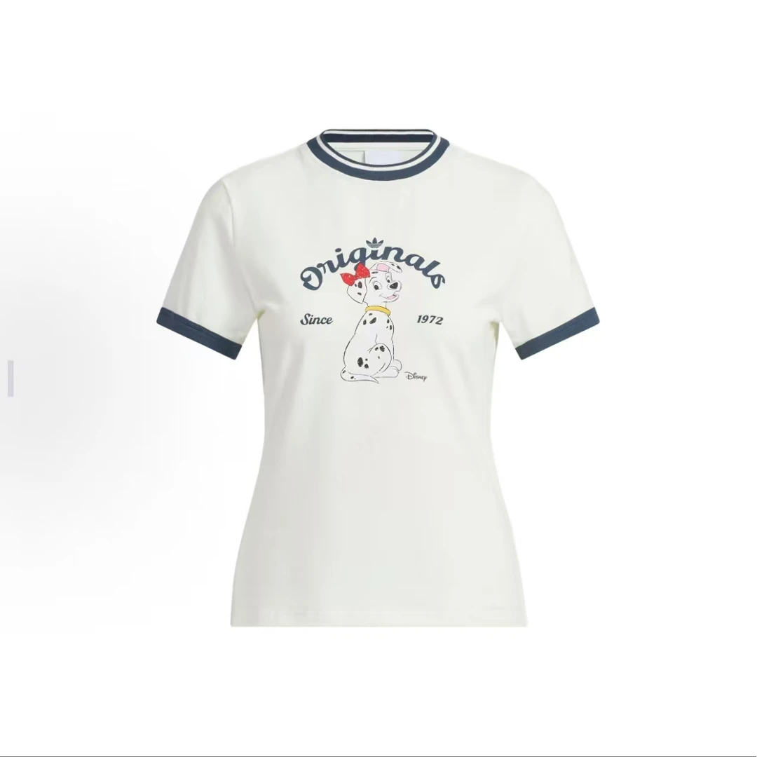 阿迪达斯【商场同款】三叶草 女子经典时尚百搭圆领短袖KG6696#HN