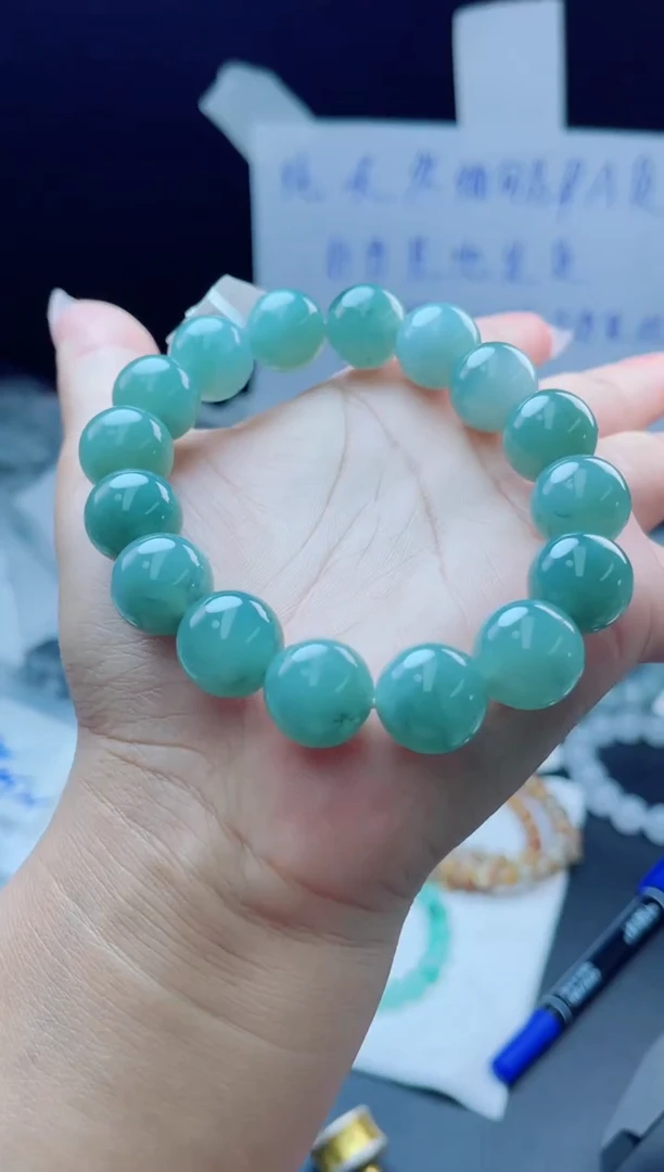 未镶嵌定制翡翠珠串