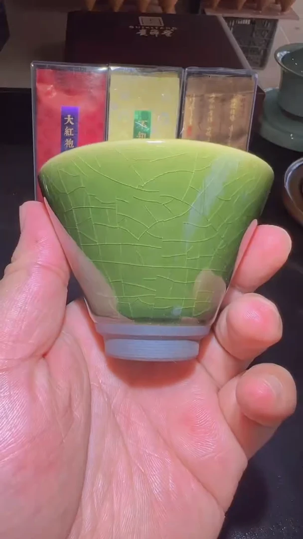茶盏帝王绿 斗笠建盏主人杯