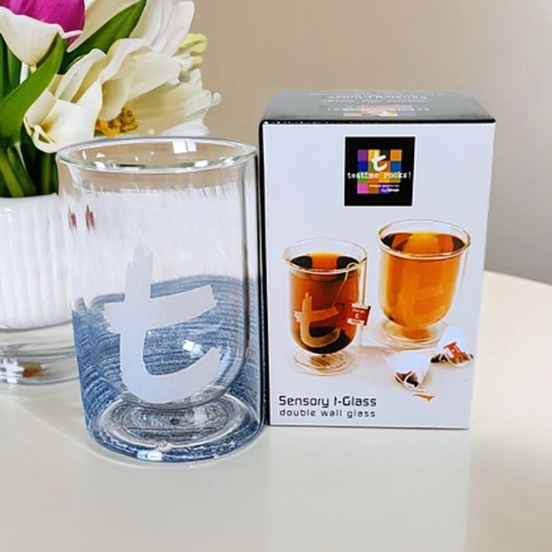 sensary tea service 七字牛奶杯 双层隔凉隔热230ml容量一支防烫