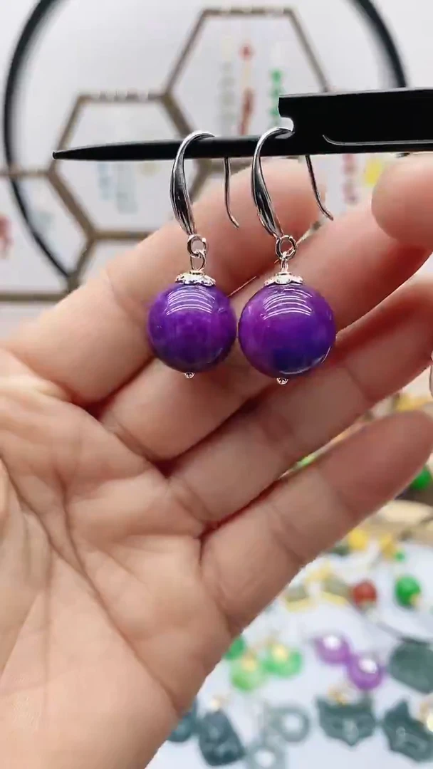 未镶嵌苏纪石（舒俱来）耳饰762