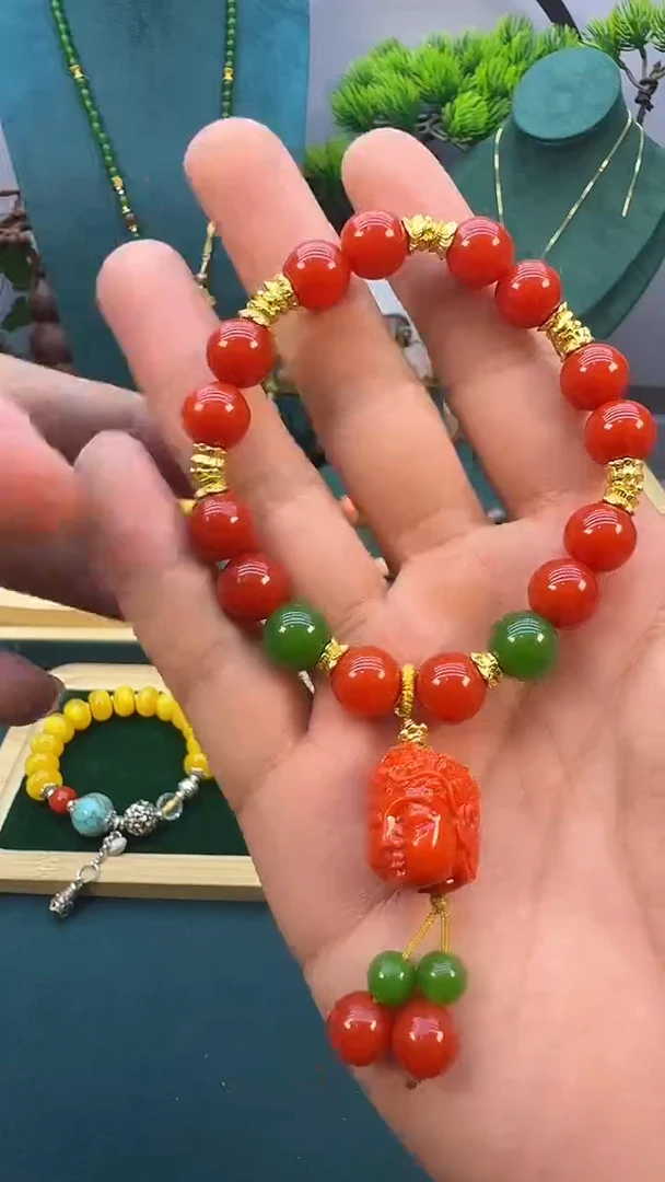 14K金镶嵌手链翡翠S41