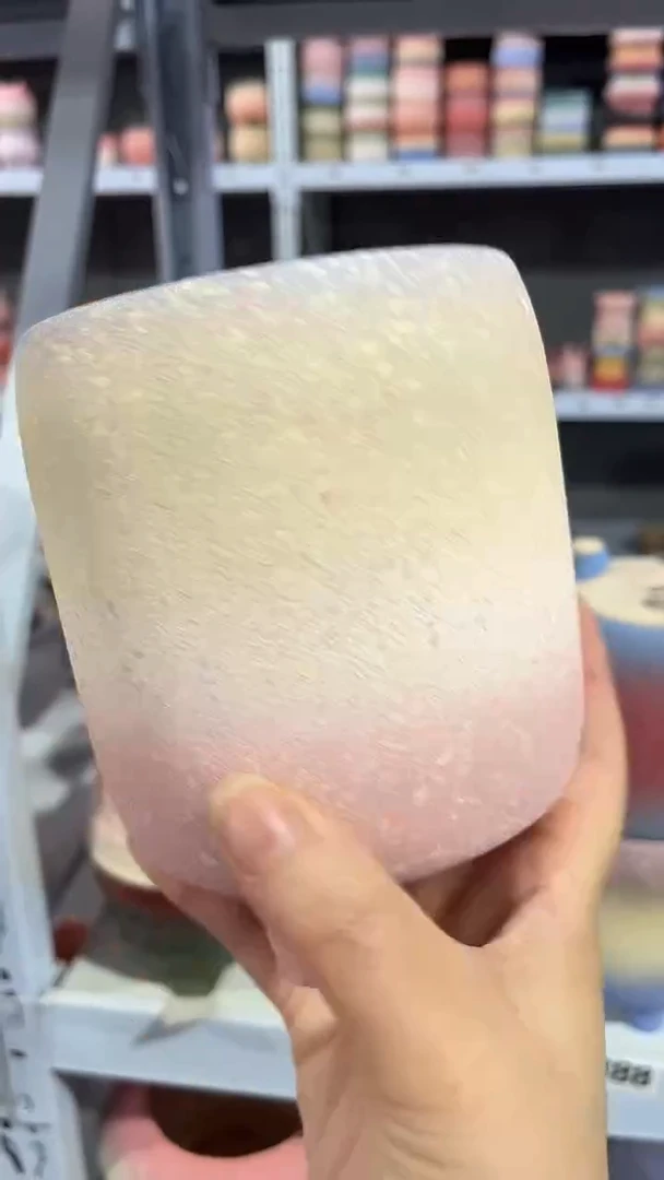 麦饭石粗陶多肉花盆口径8*10