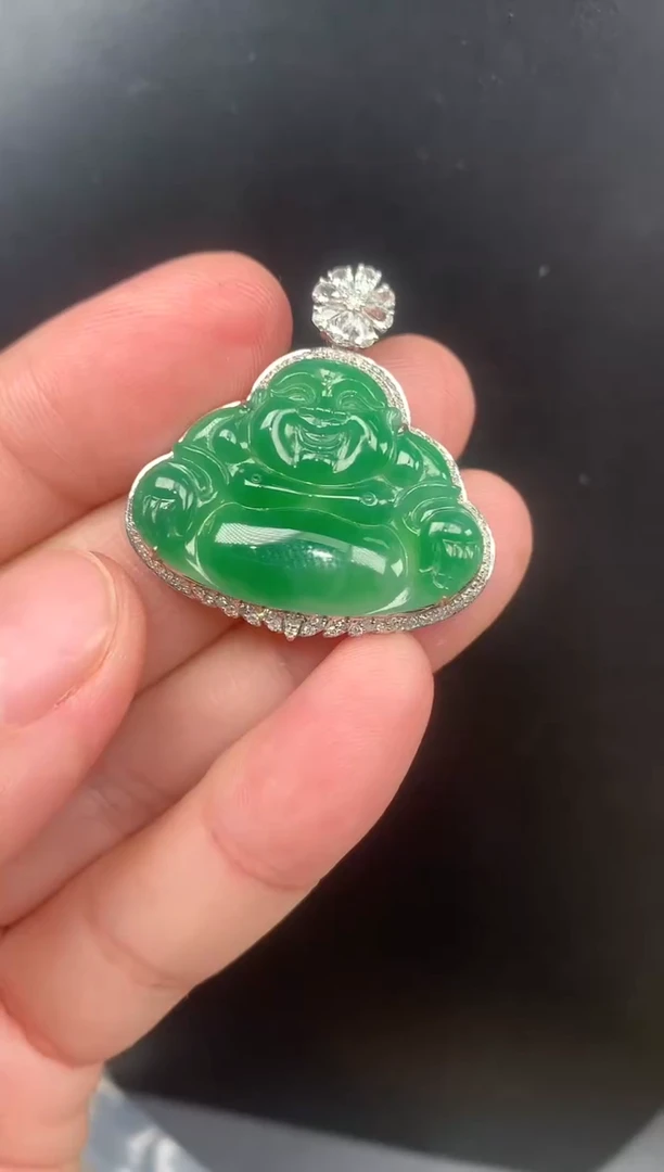 【闪购商品】翡翠颈饰18K金镶嵌一