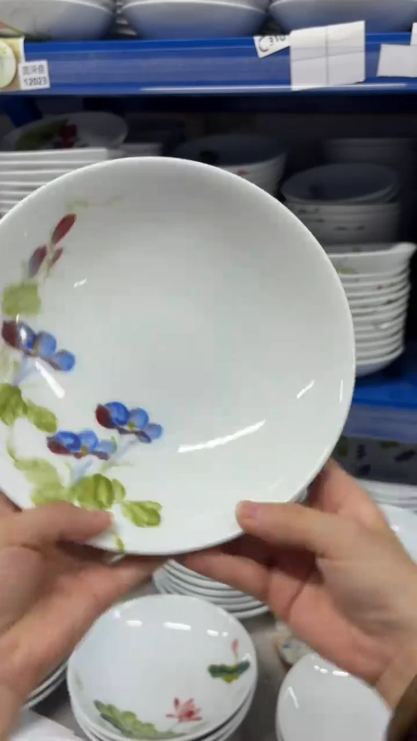 瓷片景德镇手绘釉中彩（食品级）圆深盘