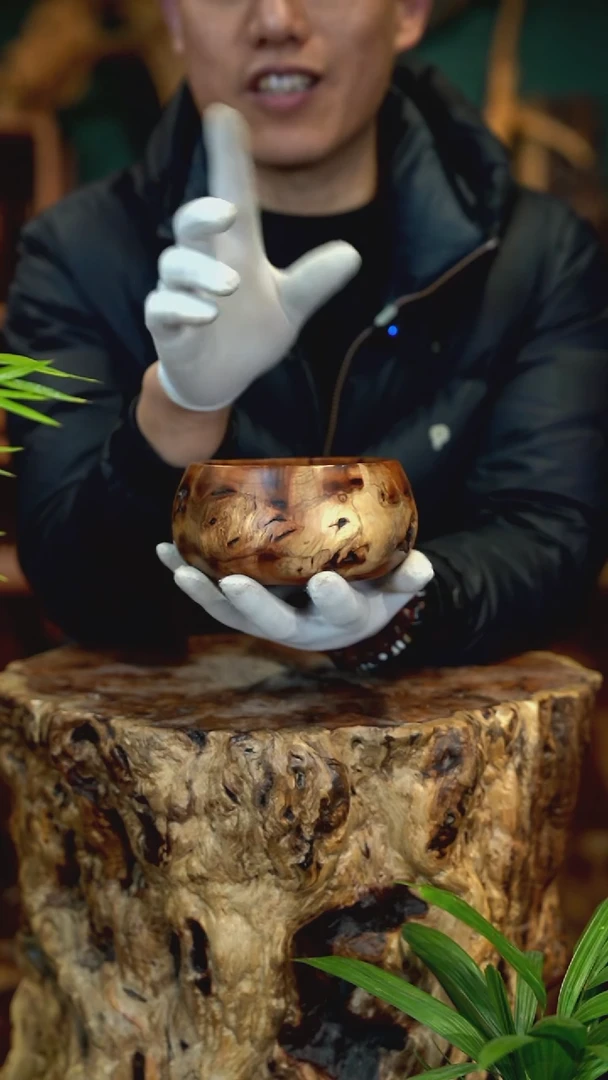 木雷击枣木聚宝盆