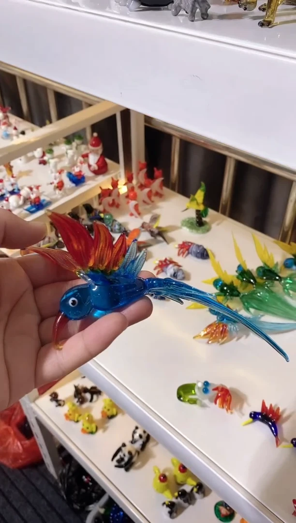 琉璃手工艺品挂钩蜂鸟