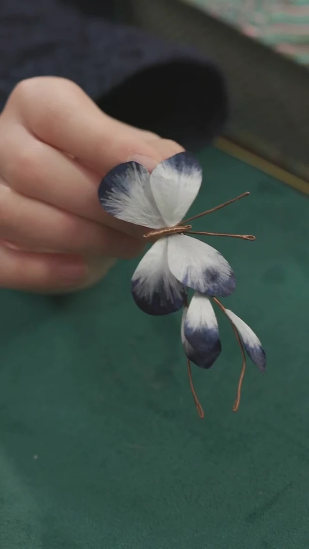 刺绣【高货】湘传礼 桑蚕丝 非遗绒花发夹