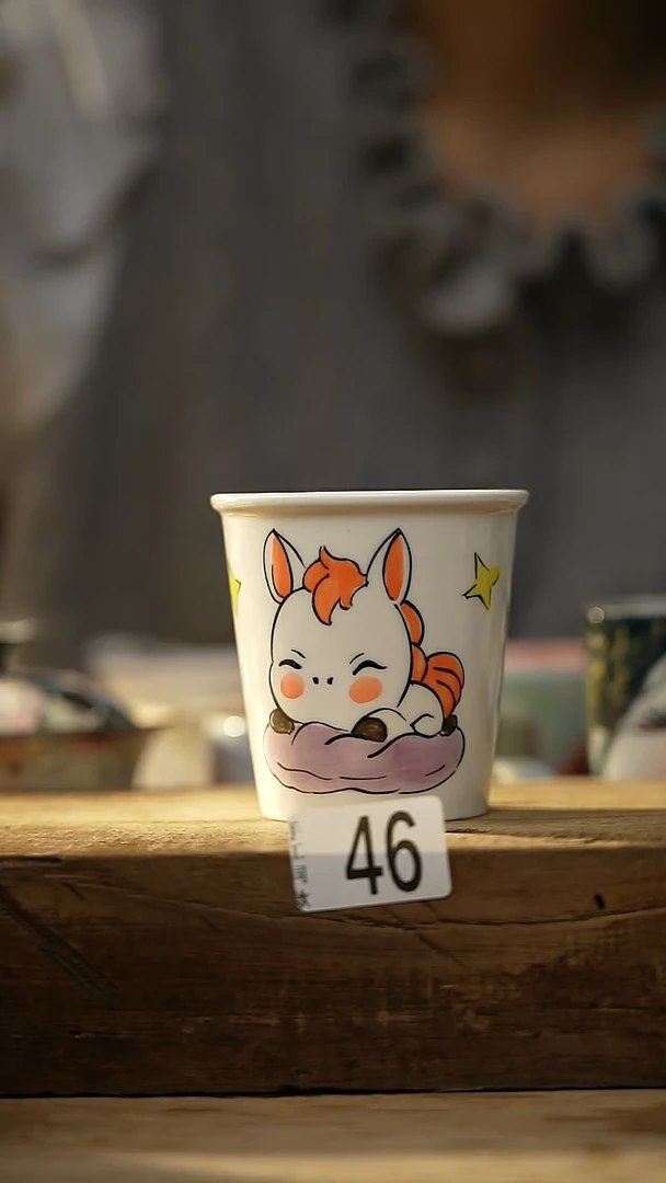 【闪购商品】瓷片设计师手作 卡通系列 生肖杯