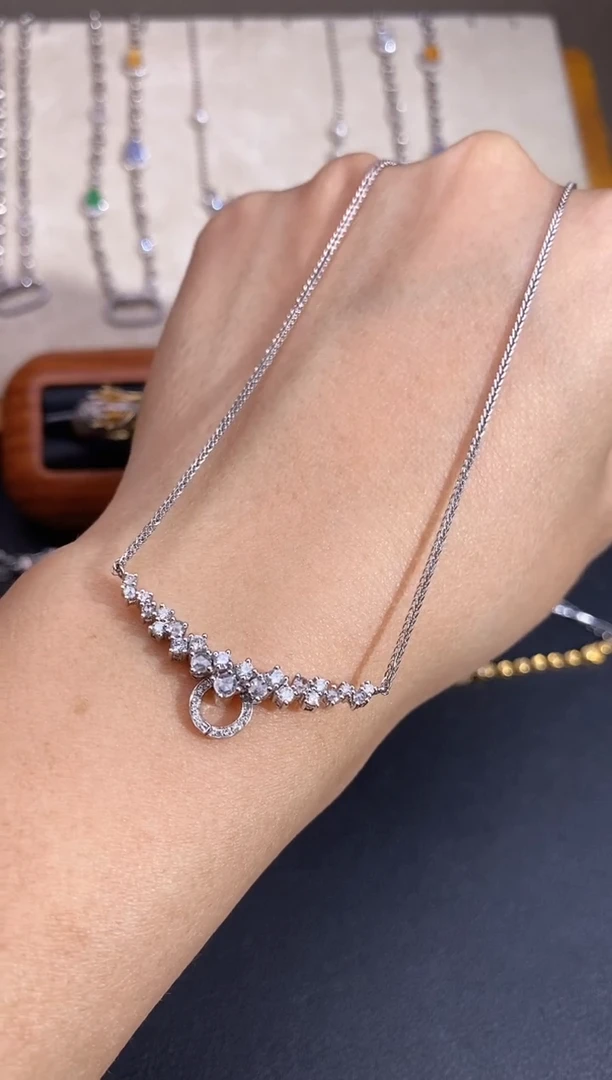 颈饰钻石18K金镶嵌项链