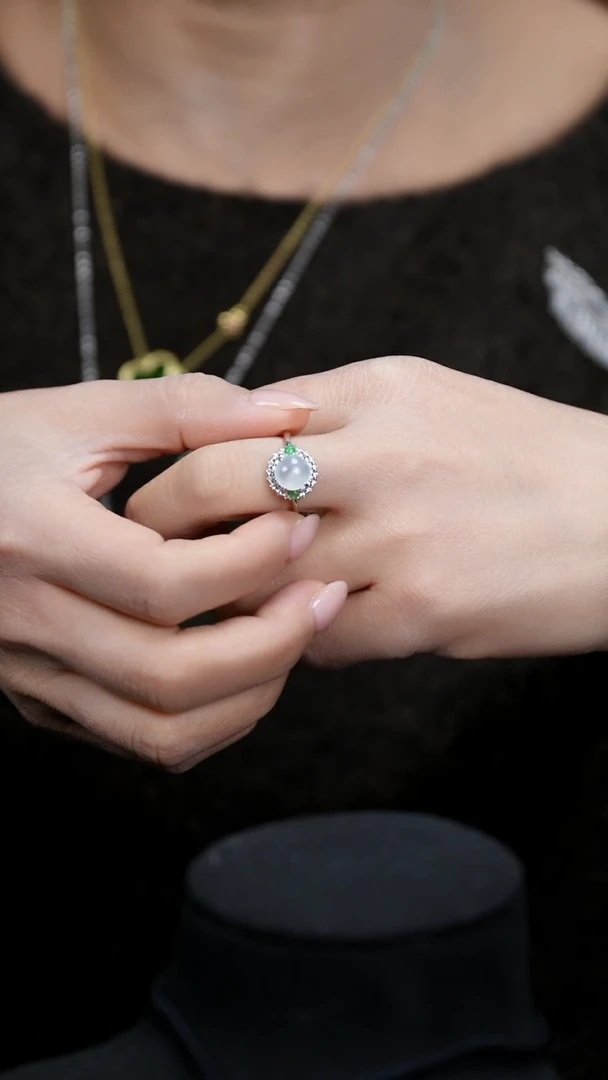 【闪购商品】翡翠戒指银S925镶嵌戒指