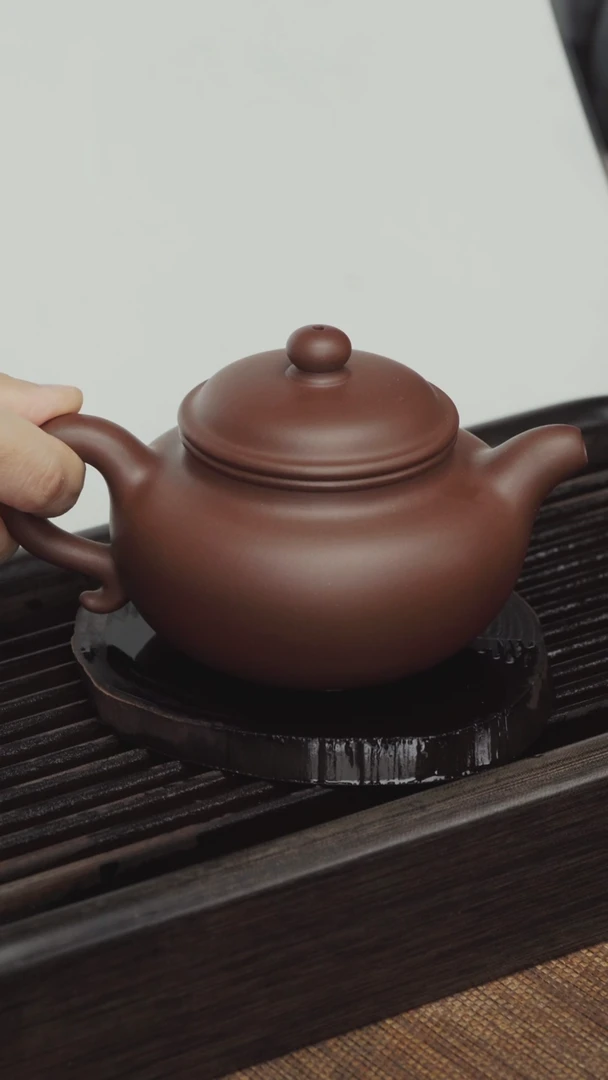 【闪购商品】紫砂茶壶老紫泥-仿古-220cc-全手