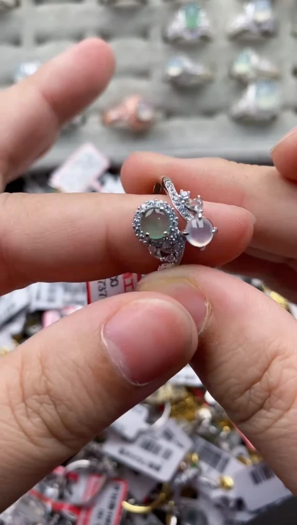 【闪购商品】翡翠戒指银S925镶嵌33333---10