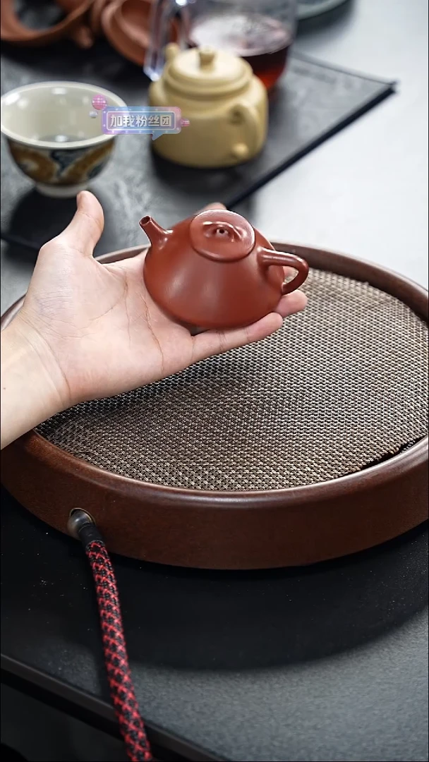 茶壶紫砂子冶-朱泥-无添加全手工-140cc