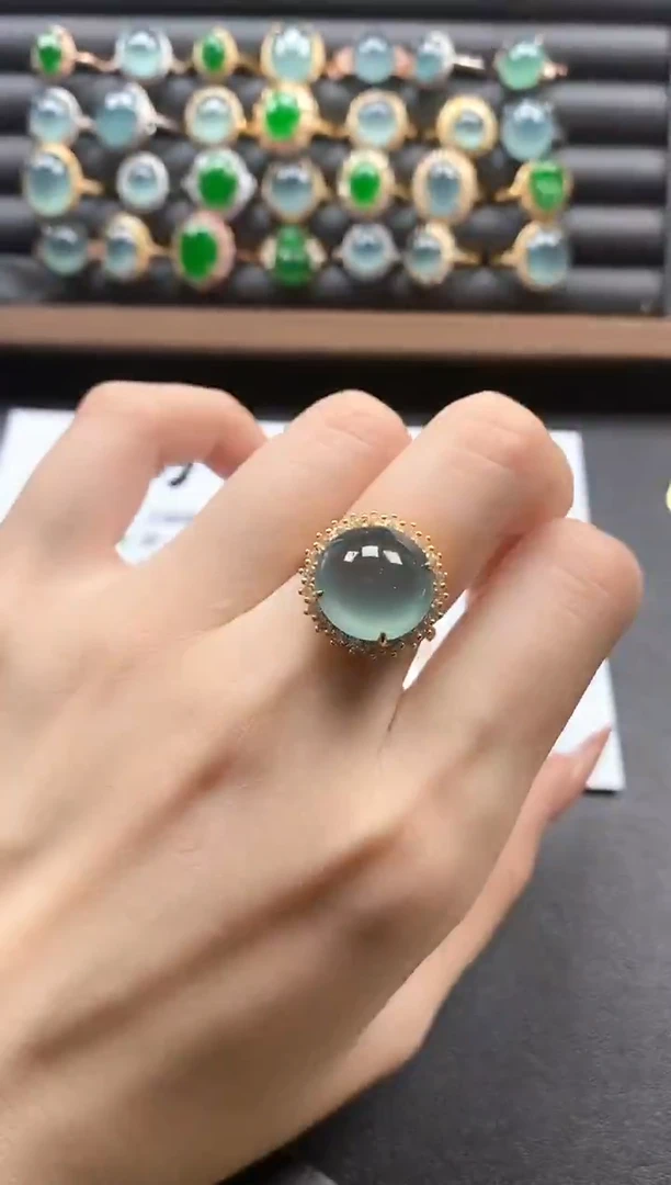 银S925镶嵌戒指翡翠1111