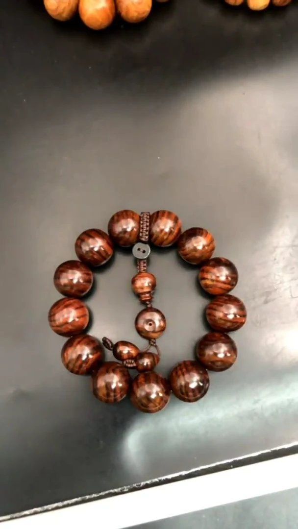 黄花梨/降香黄檀手串/手链海黄野紫油1.8精串