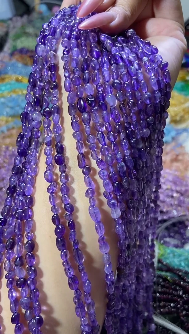 水晶珠宝半成品未镶嵌随形小紫水晶