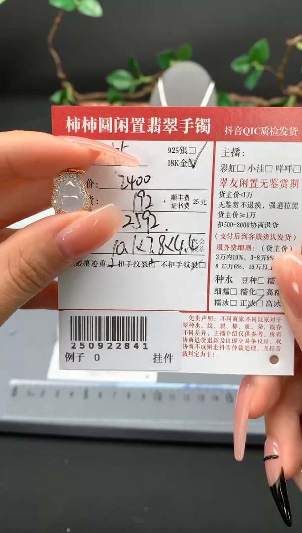 颈饰18K金镶嵌翡翠姐姐250922841