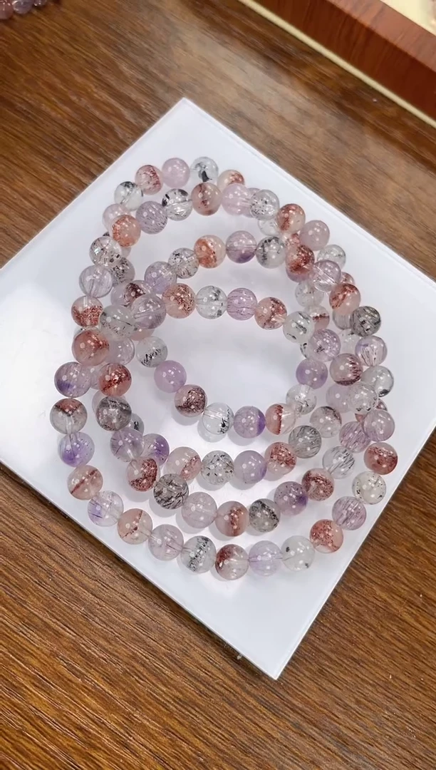 【闪购商品】水晶手链未镶嵌超七手串7mm+ 多样性发一