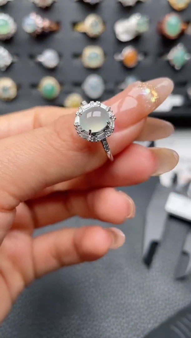 【闪购商品】翡翠戒指银S925镶嵌2222222222  33