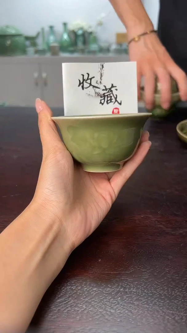 龙泉云间青瓷小米茶器