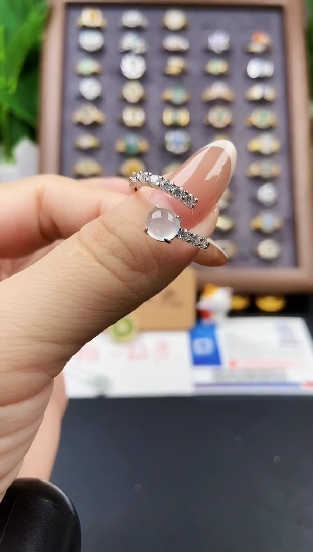 银S925镶嵌戒指翡翠21
