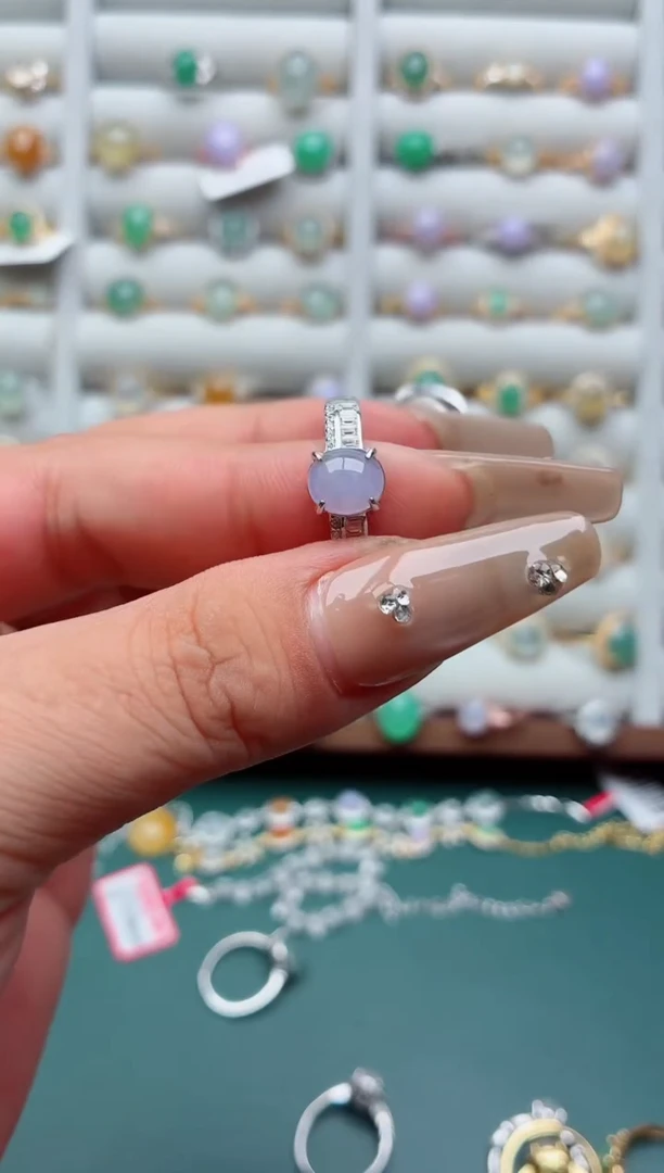 银S925镶嵌戒指翡翠.