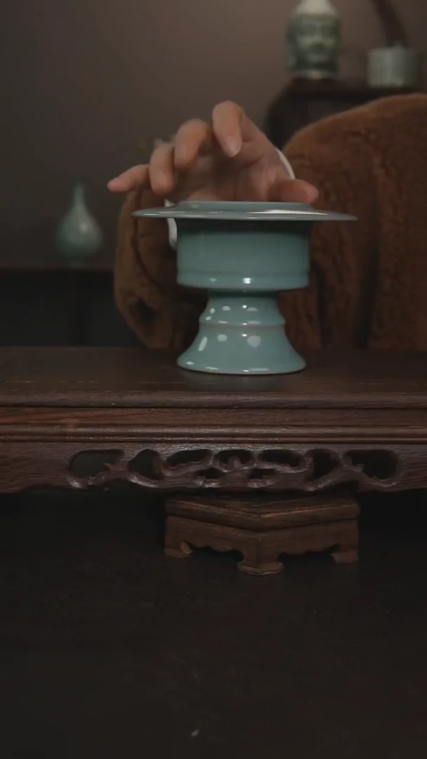 摆件瓷仿古釉手工行炉