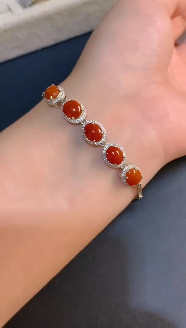 翡翠银S925镶嵌耳饰天然