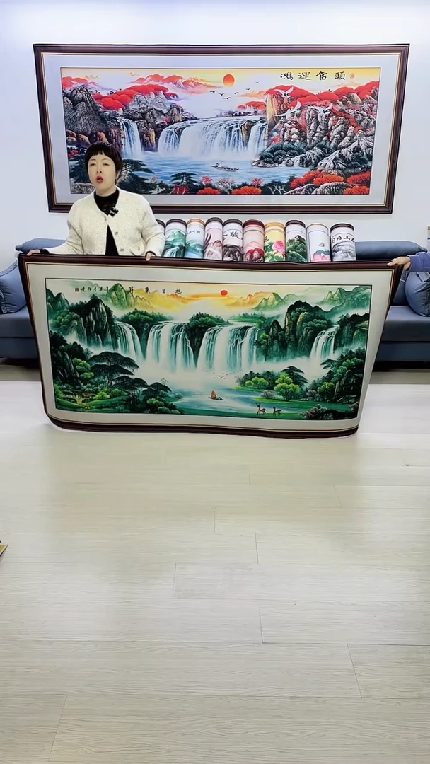 横款旭日东升100*200