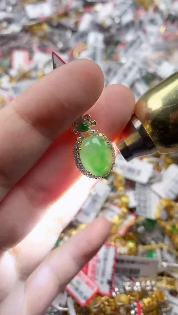 【闪购商品】翡翠戒指银S925镶嵌22222---4