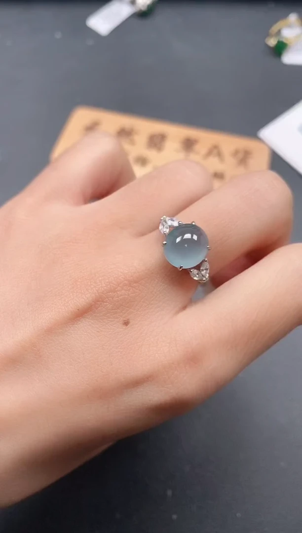 银S925镶嵌戒指翡翠111111