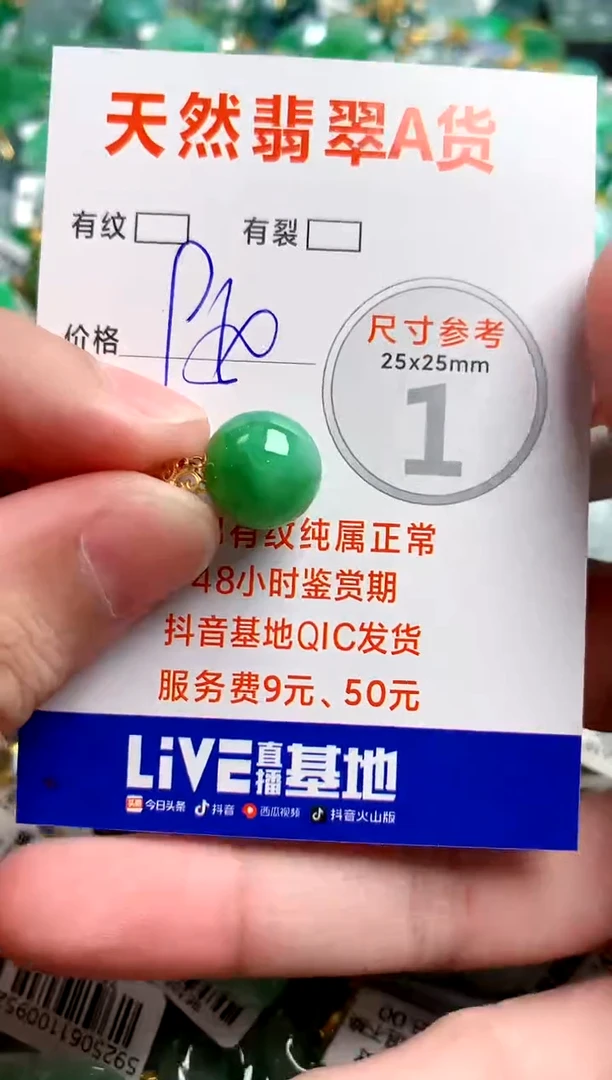 翡翠18K金镶嵌颈饰0096091046