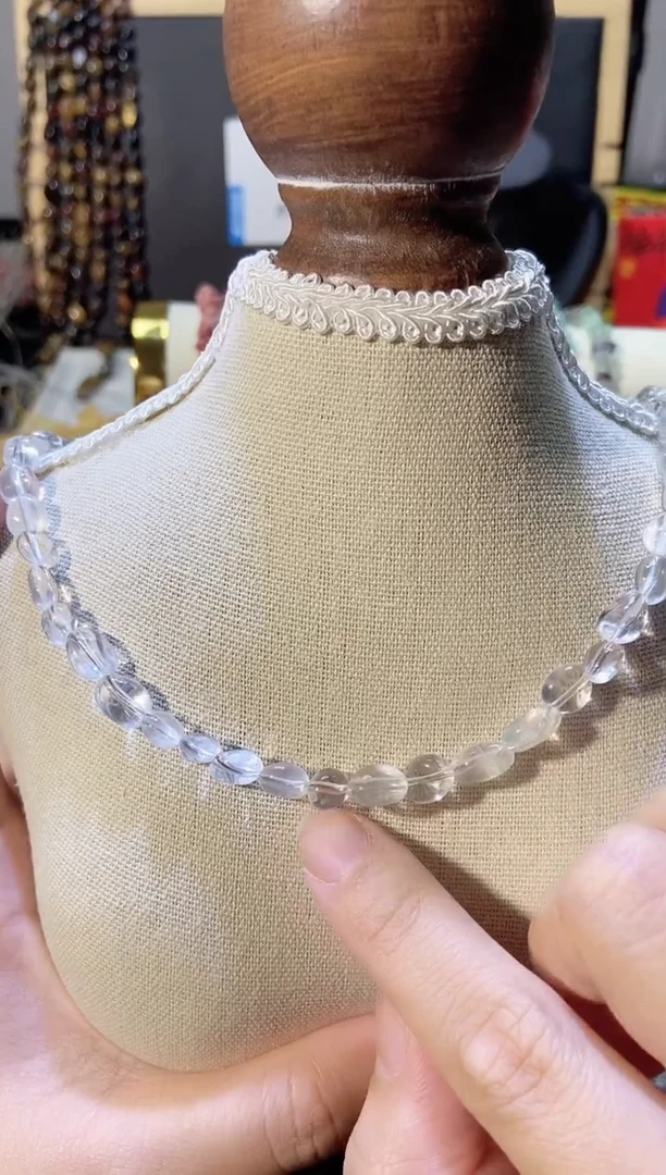 未镶嵌珠宝半成品水晶随行白水晶项链