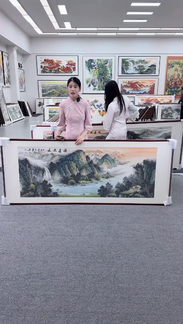 国画手绘 源远流长 219*88