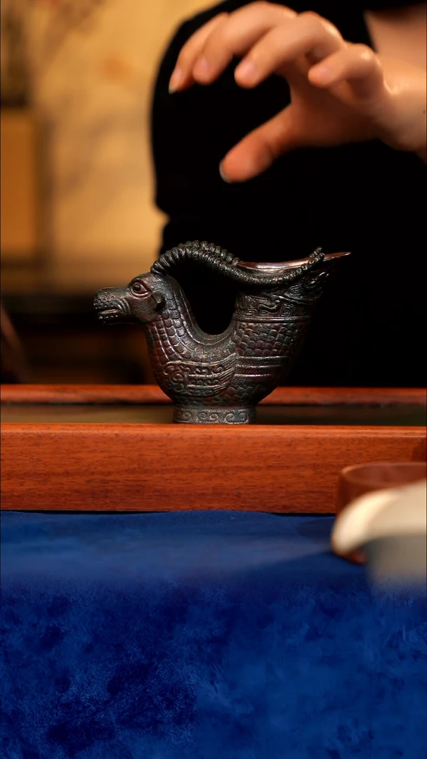 紫砂 宜兴紫砂ZY 柴烧 羊角樽