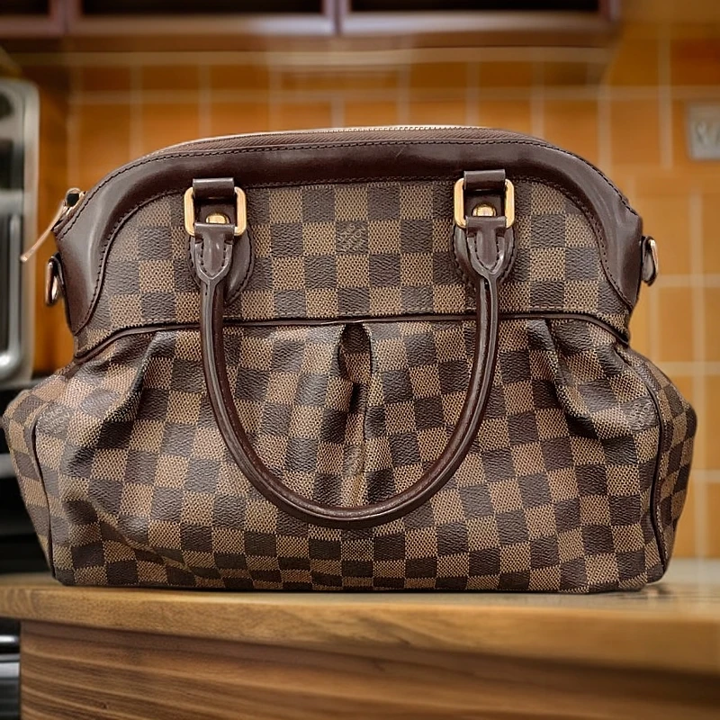 95新 LouisVuitton/路易威登 棋盘格手提包1190 7942