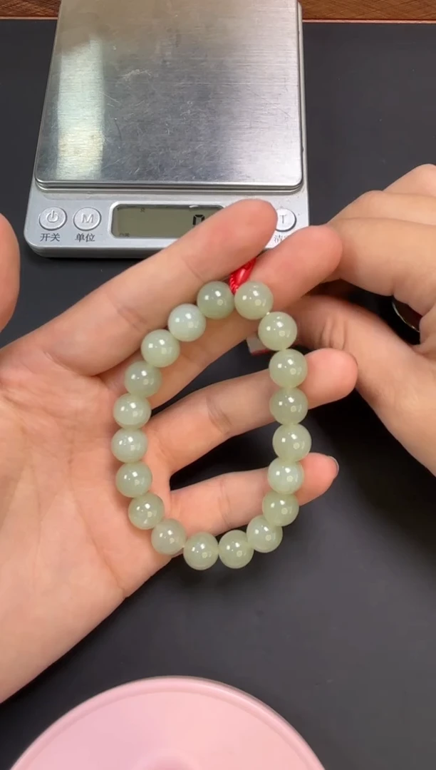 【闪购商品】和田玉手串未镶嵌且末微色差近矿10L
