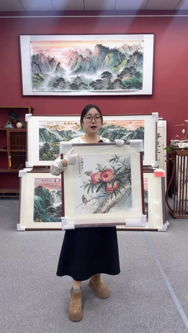 国画手绘60*60斗方