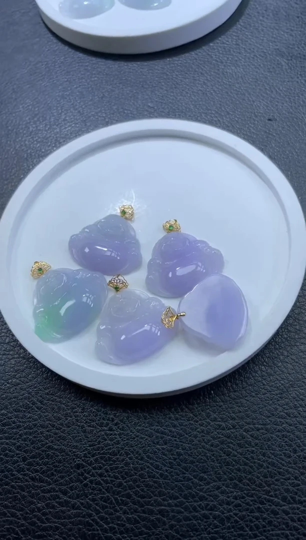 18K金镶嵌定制翡翠鎏*DDJ40853/多样性发一件