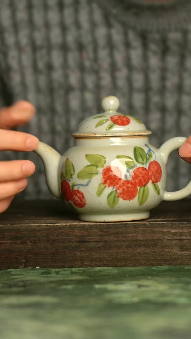 陶瓷青诗集手工手绘瓷器