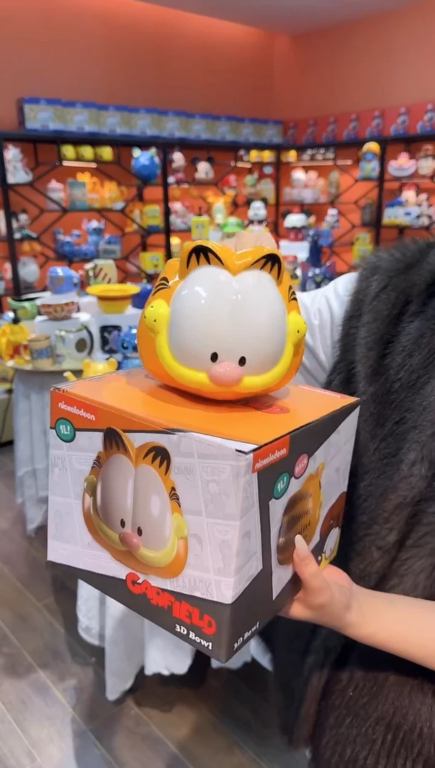 瓷片@@加菲猫陶瓷零食碗