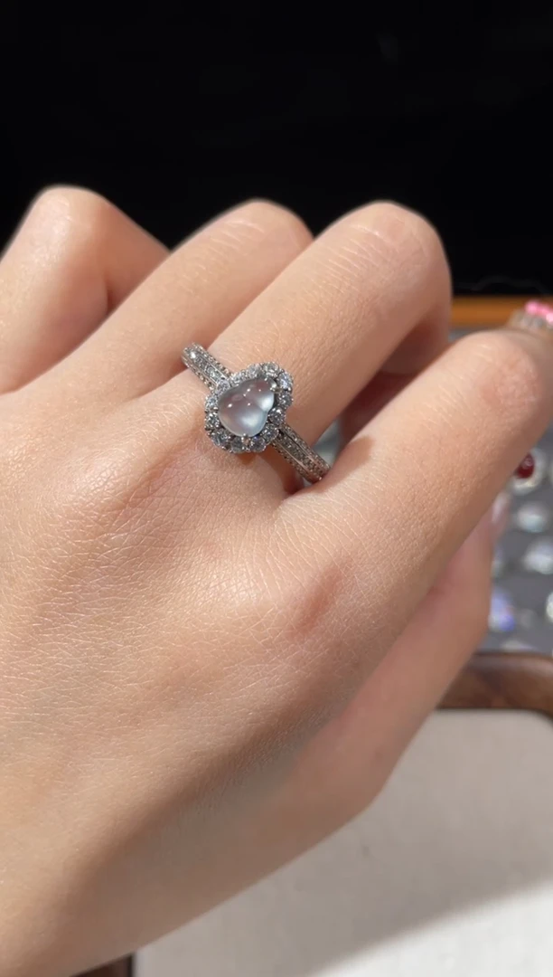 【闪购商品】翡翠戒指银S925镶嵌戒指