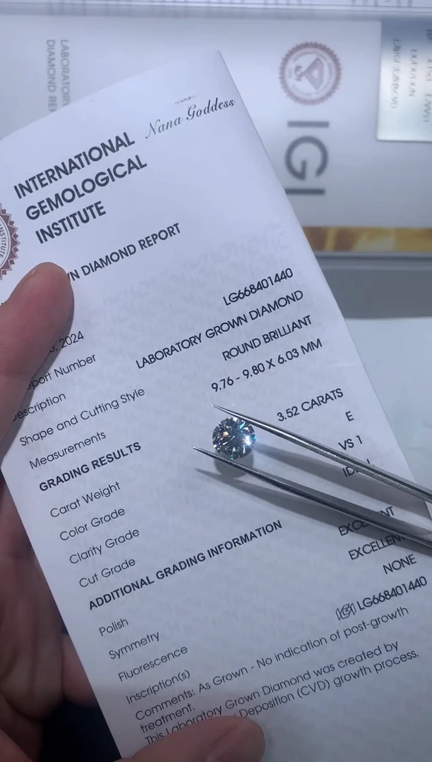 【闪购商品】实验室培育钻石裸石未镶嵌3.52E668401440