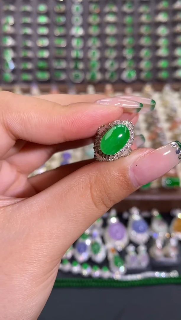 未镶嵌戒指翡翠天然缅甸A货翡翠未镶嵌 粉丝福利