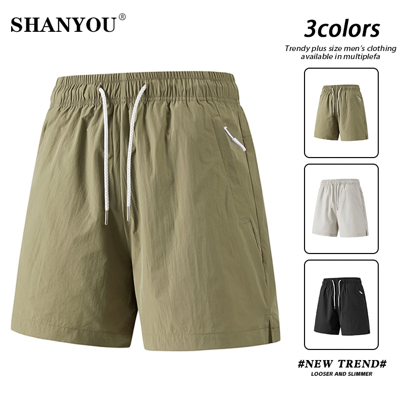 美式夏季薄款潮牌百搭运动抽绳松紧短裤男生运动宽松百搭休闲短裤